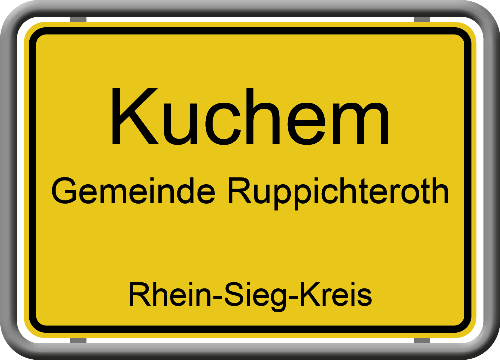 Ortschild Kuchem - Gemeinde Ruppichteroth